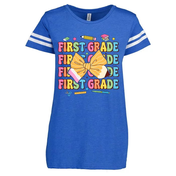 Back To School First Grade Enza Ladies Jersey Football T-Shirt