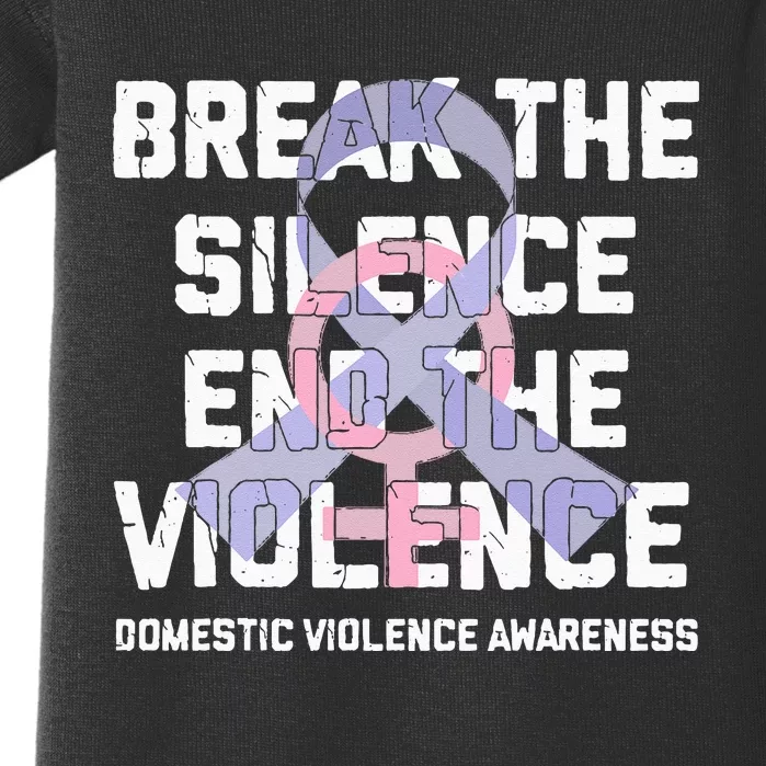 Break The Silence End Violence Domestic Violence Awareness Baby Bodysuit