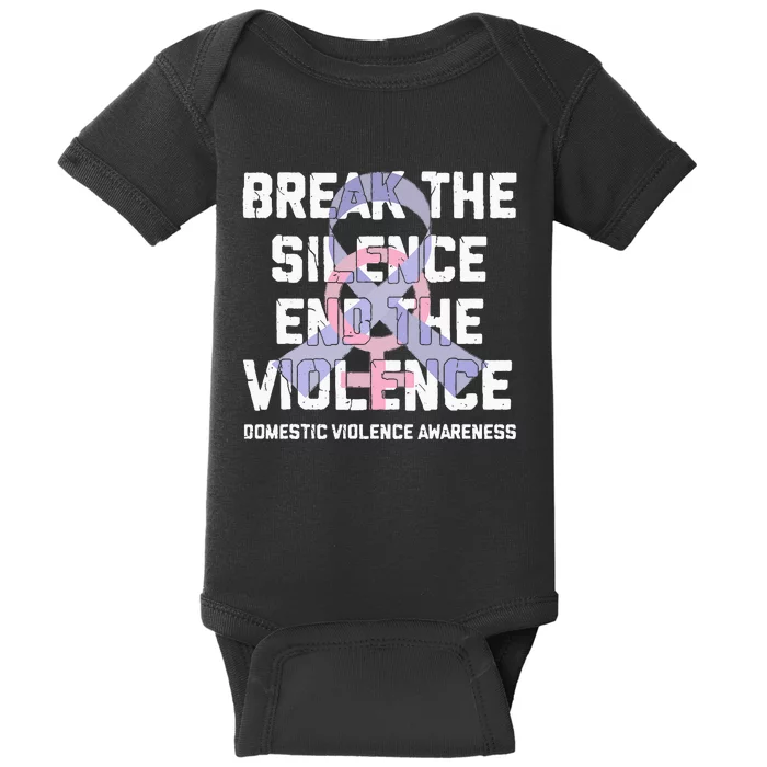 Break The Silence End Violence Domestic Violence Awareness Baby Bodysuit