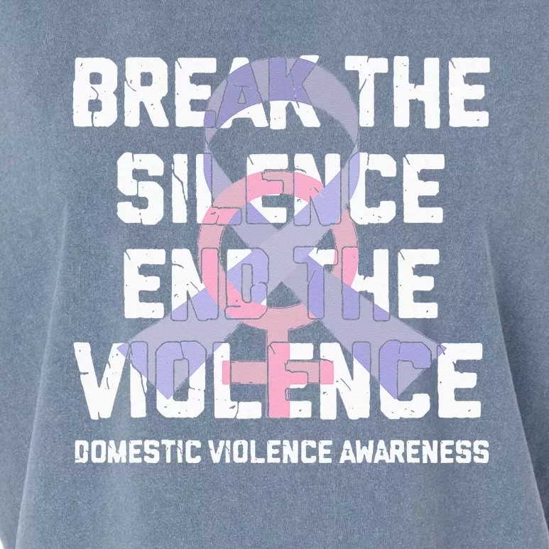 Break The Silence End Violence Domestic Violence Awareness Garment-Dyed Women's Muscle Tee