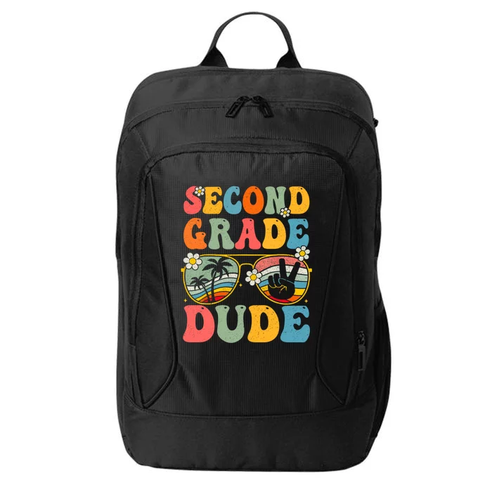 Back To School Second Grade Dude First Day School Groovy Gift City Backpack