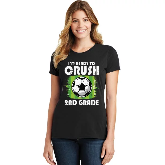 Back To School First Day Of 2nd Grade Soccer Women's T-Shirt