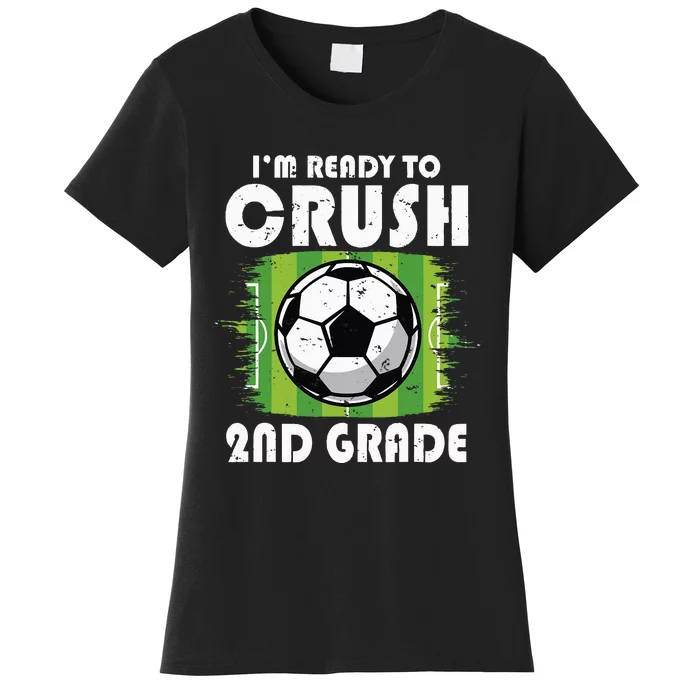 Back To School First Day Of 2nd Grade Soccer Women's T-Shirt