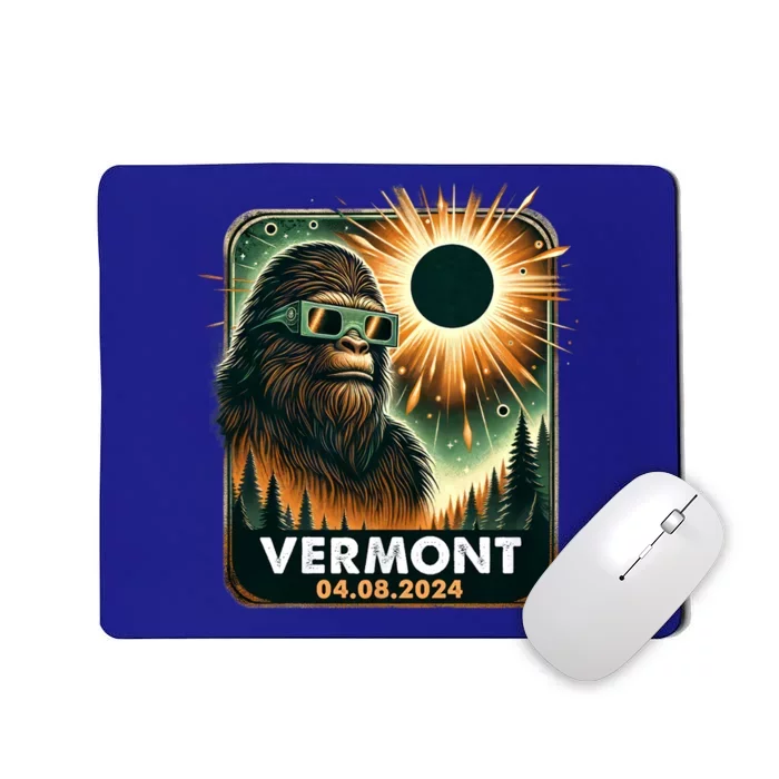 Bigfoot Total Solar Eclipse 2024 Vermont Eclipse Glasses Mousepad