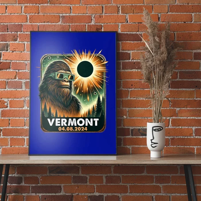 Bigfoot Total Solar Eclipse 2024 Vermont Eclipse Glasses Poster