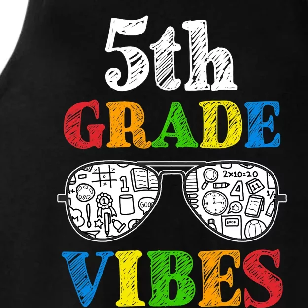 Back To School 5th Grade Vibes | First Day Teacher Kids Ladies Tri-Blend Wicking Tank