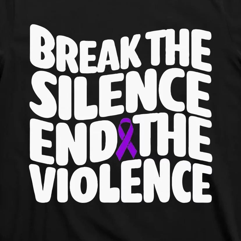 Break The Silence End Violence Domestic Violence Awareness T-Shirt