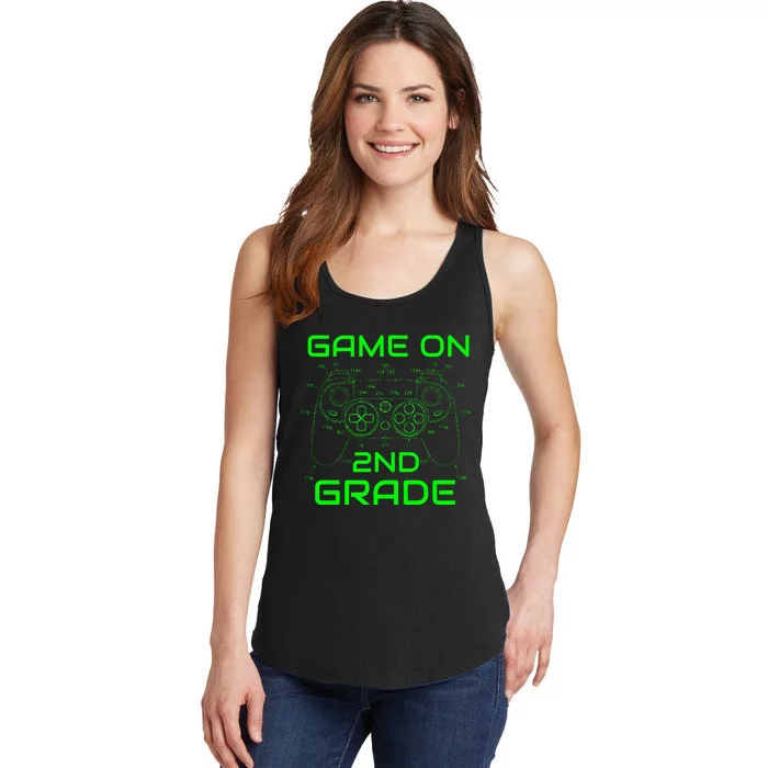 Back To School Game On 2nd Grade Funny Gamer Ladies Essential Tank