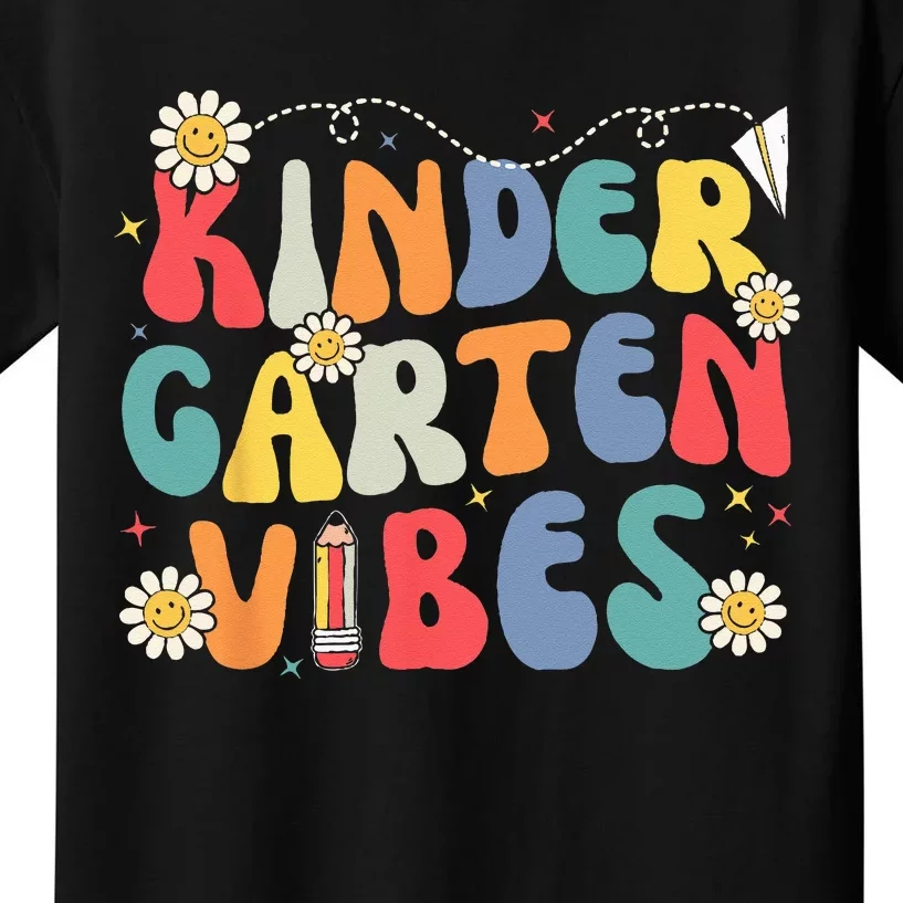 Back To School Kindergarten Vibes Retro Teacher Kids T-Shirt