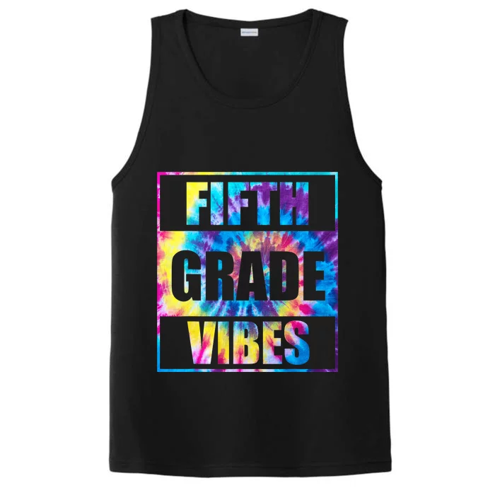 Back To School 5th Grade Vibes Tie Dye First Day Of School Teachers Performance Tank