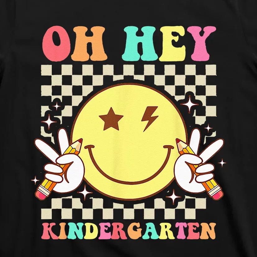 Back To School Oh Hey Kindergarten Retro Teacher Student T-Shirt