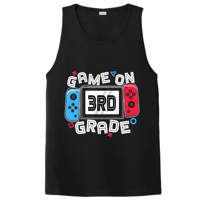 Back To School Game On 3rd Grade Funny Gamer Performance Tank