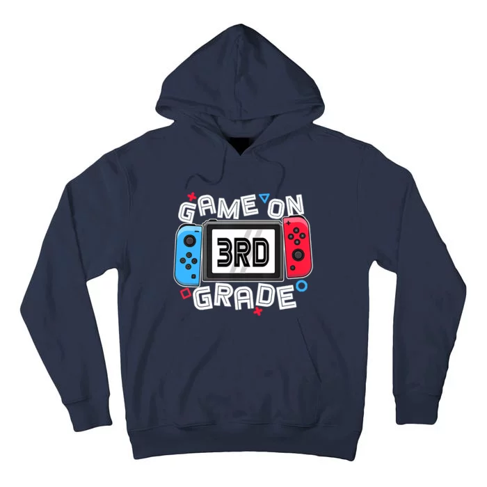 Back To School Game On 3rd Grade Funny Gamer Tall Hoodie