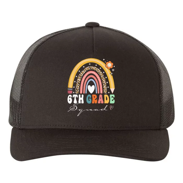 Back To School Rainbow 6th Sixth Grade Squad Teachers Yupoong Adult 5-Panel Trucker Hat