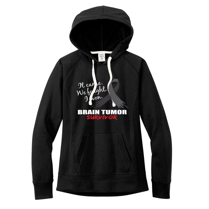 Brain Tumor Survivor Brain Tumor Awareness Meaningful Gift Women's Fleece Hoodie