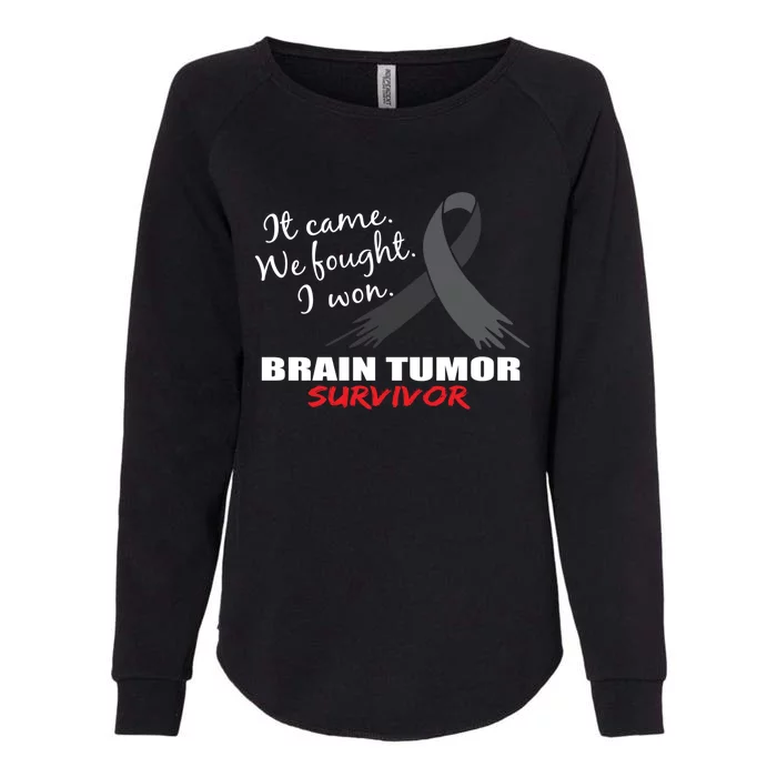 Brain Tumor Survivor Brain Tumor Awareness Meaningful Gift Womens California Wash Sweatshirt