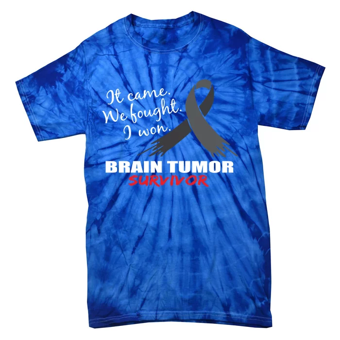 Brain Tumor Survivor Brain Tumor Awareness Meaningful Gift Tie-Dye T-Shirt