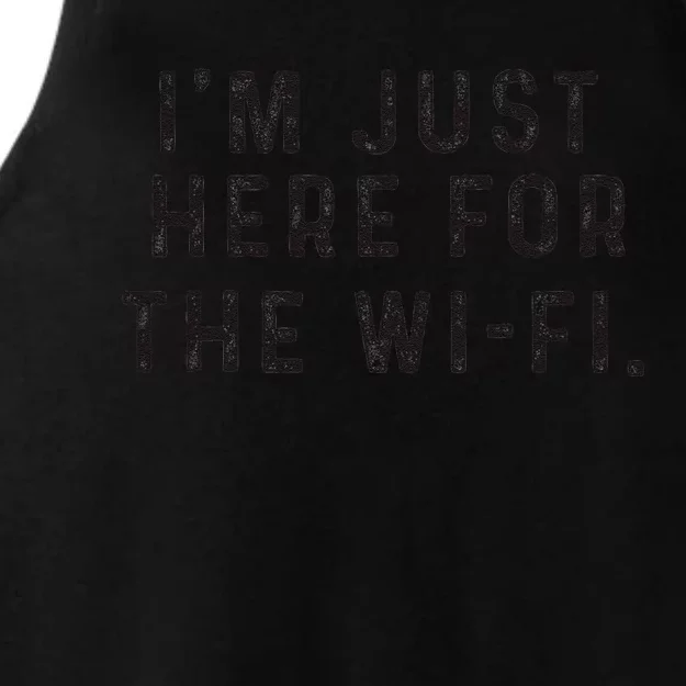 Back To School; IM Just Here For The Wifi. Ladies Tri-Blend Wicking Tank