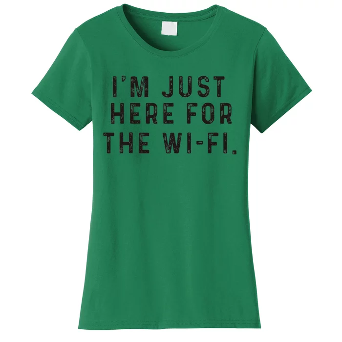 Back To School; IM Just Here For The Wifi. Women's T-Shirt