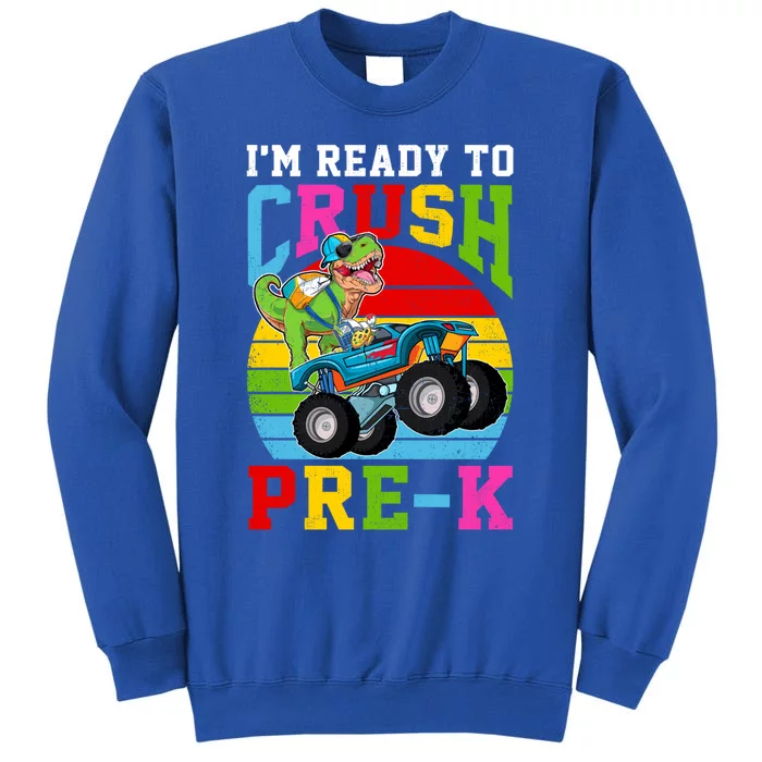 Back To School First Day Precute Giftk Dinosaur Monster Truck Boys Gift Sweatshirt