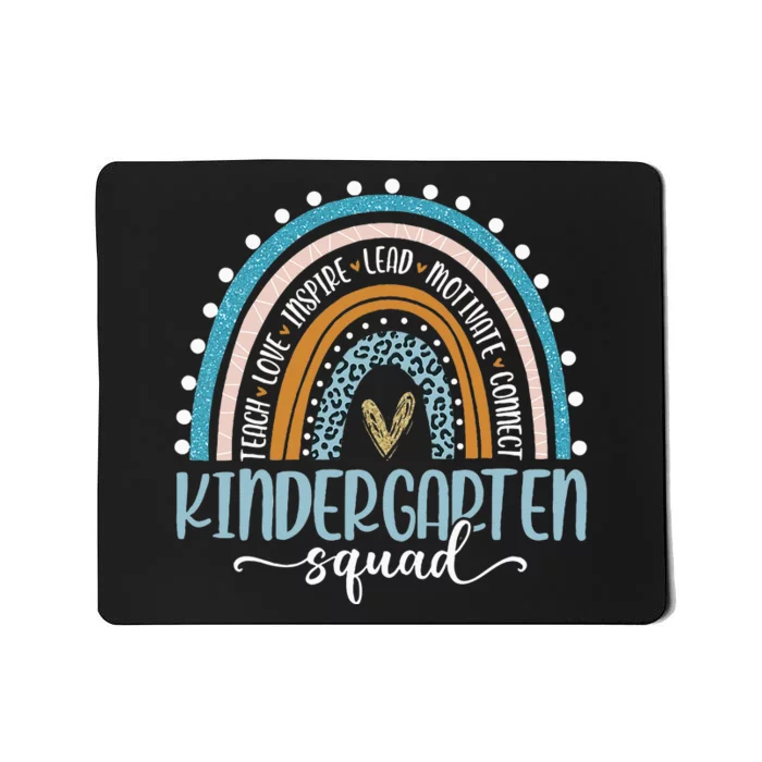 Back To School Rainbow Kindergarten Squad Teachers Student Mousepad