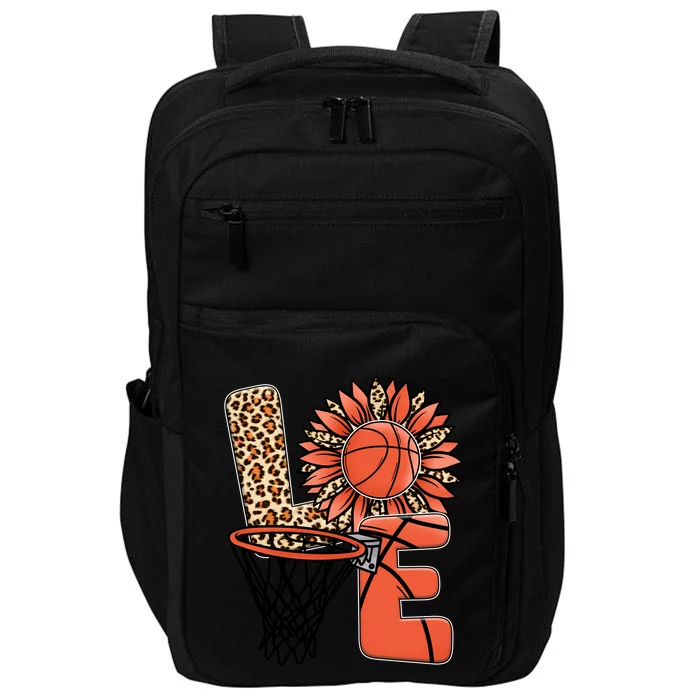 Basketball T Shirts Love Leopard Sunflower Graphic Plus Size Impact Tech Backpack