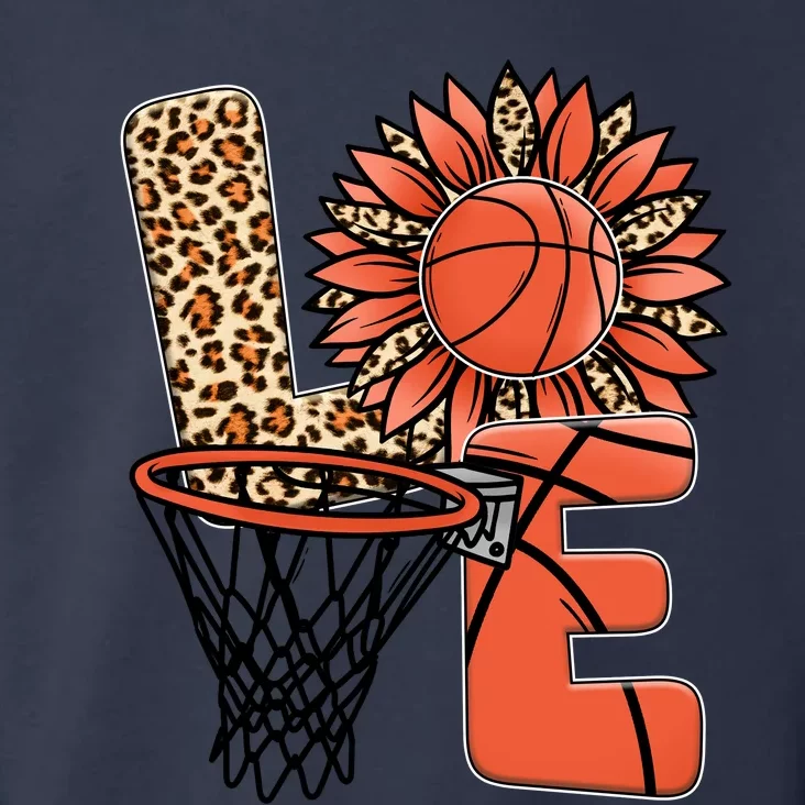 Basketball T Shirts Love Leopard Sunflower Graphic Plus Size Toddler Hoodie