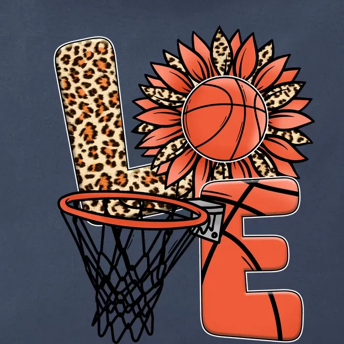 Basketball T Shirts Love Leopard Sunflower Graphic Plus Size Zip Tote Bag