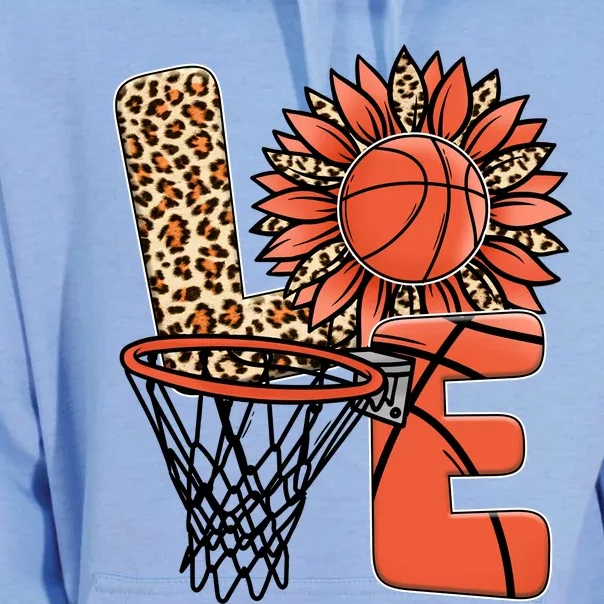 Basketball T Shirts Love Leopard Sunflower Graphic Plus Size Unisex Surf Hoodie