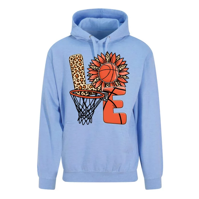 Basketball T Shirts Love Leopard Sunflower Graphic Plus Size Unisex Surf Hoodie