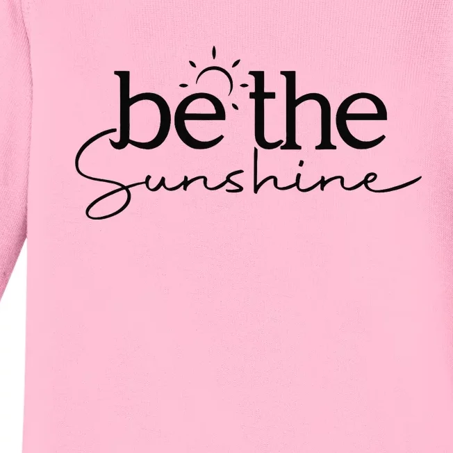 Be The Sunshine Retro Beach Vacation Summer Quote  Gift Baby Long Sleeve Bodysuit