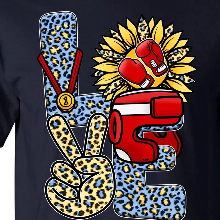 Boxing T Shirts Love Gloves Leopard Sunflower Graphic Tall T-Shirt