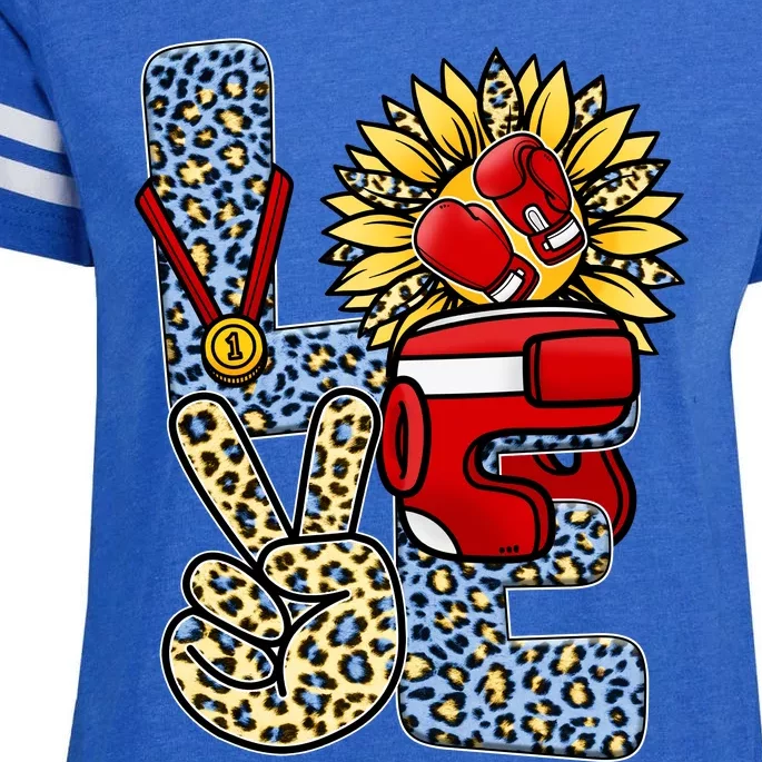 Boxing T Shirts Love Gloves Leopard Sunflower Graphic Enza Ladies Jersey Football T-Shirt