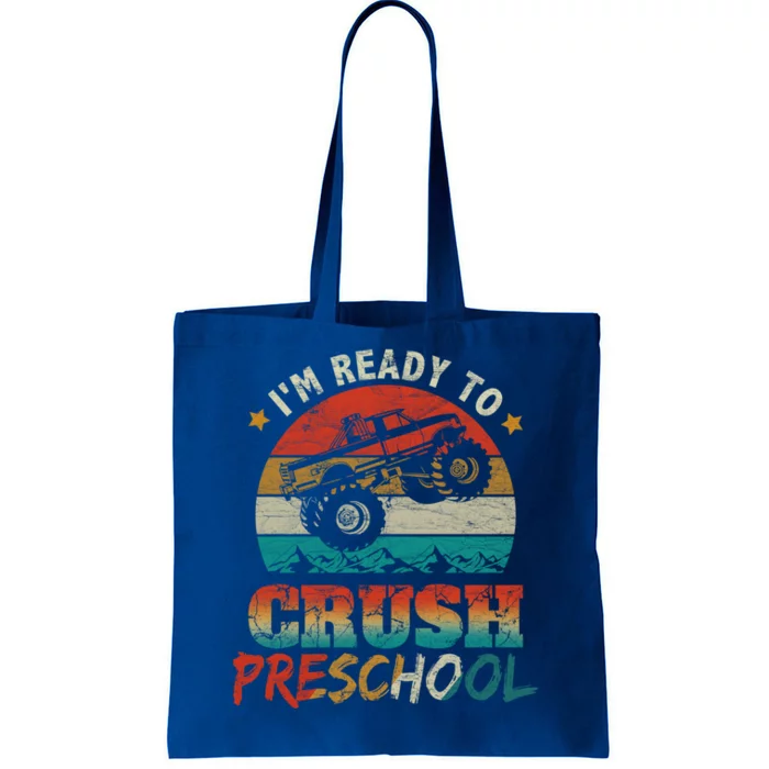 Back To School I'm Ready To Crush Preschool Monster Truck Gift Tote Bag