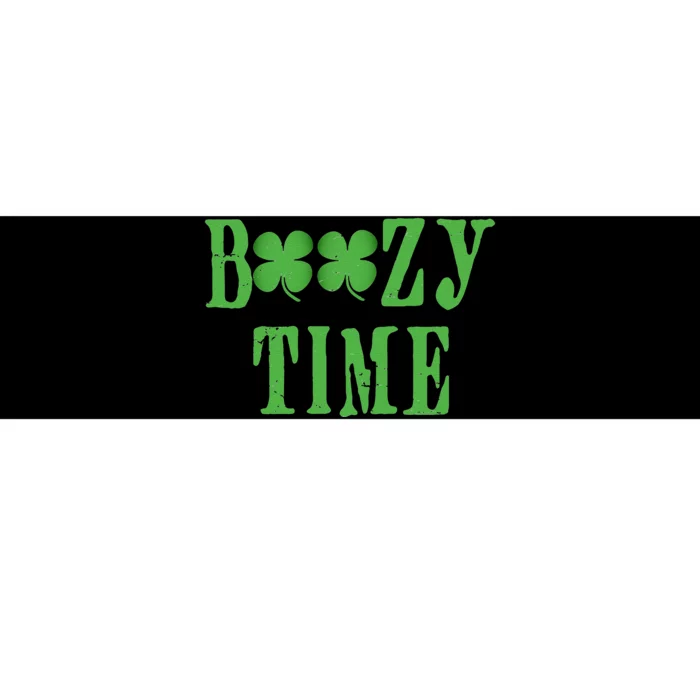 Boozy Time Saint Patrick's Day Clover Drinking Bumper Sticker