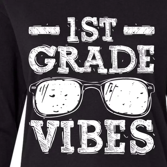 Back To School 1st Grade Vibes Shirts First Day Teacher Kids Womens Cotton Relaxed Long Sleeve T-Shirt