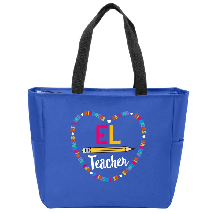 Back To School Tee EL Teacher English Learner Squad. Zip Tote Bag