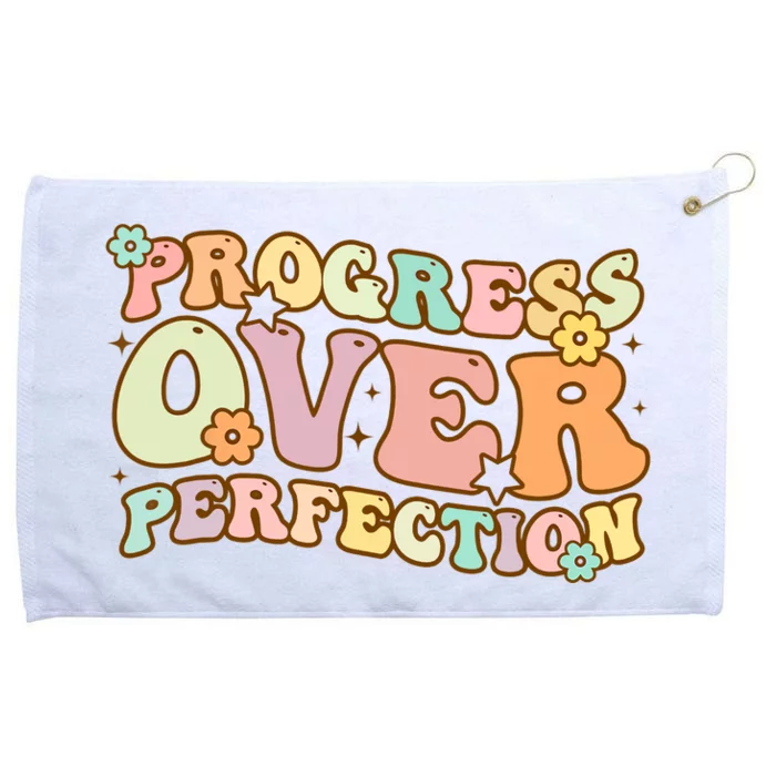 Back To School Progress Over Perfection Motivational Gifts Grommeted Golf Towel