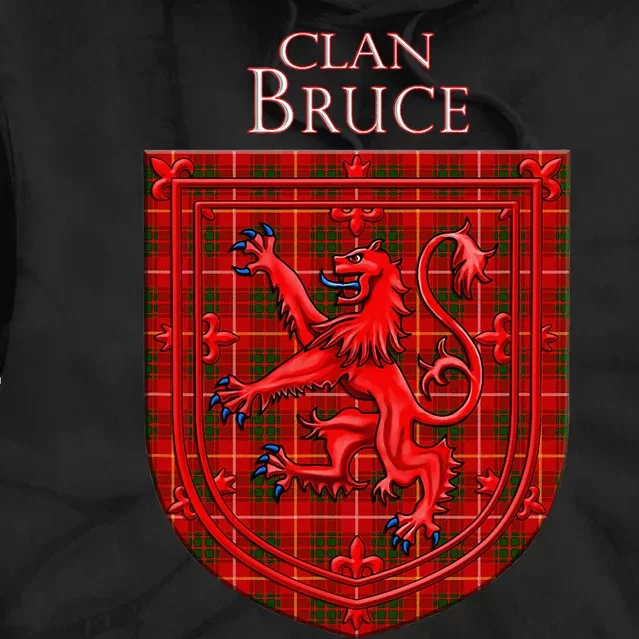 Bruce Tartan Scottish Plaid Lion Rampant Tie Dye Hoodie