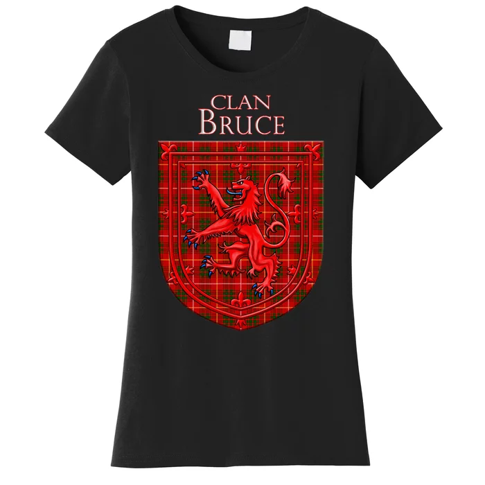 Bruce Tartan Scottish Plaid Lion Rampant Women's T-Shirt