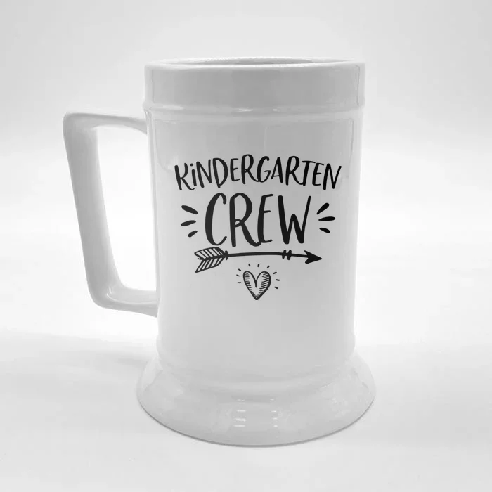 Back To School Kindergarten Crew Teachers Student Front & Back Beer Stein