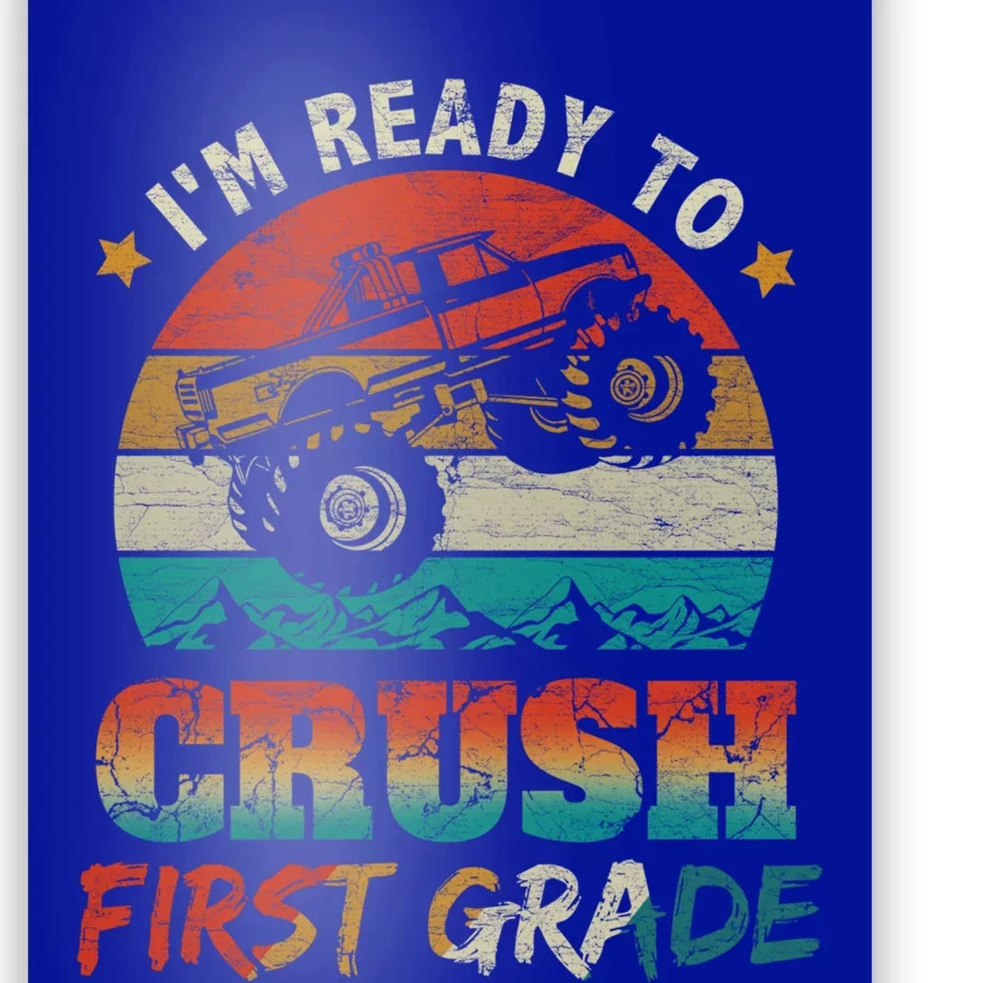 Back To School Ready To Crush First Grade Monster Truck Boys Gift Poster