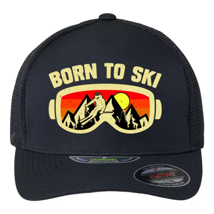 Born To Ski Flexfit Unipanel Trucker Cap