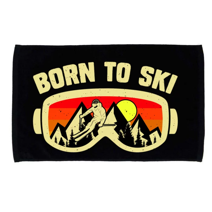 Born To Ski Microfiber Hand Towel