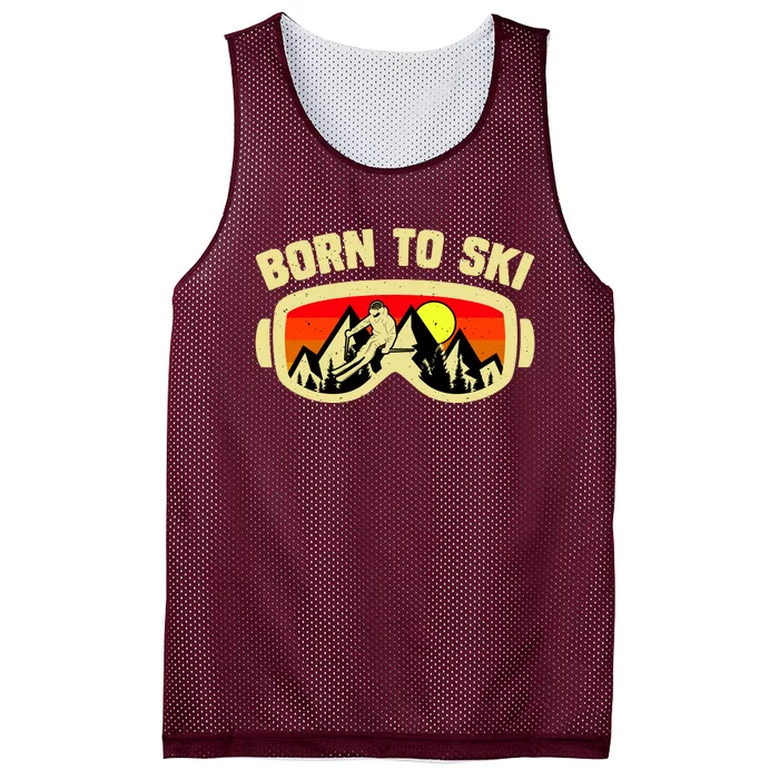 Born To Ski Mesh Reversible Basketball Jersey Tank