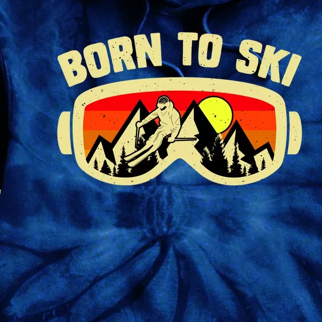 Born To Ski Tie Dye Hoodie