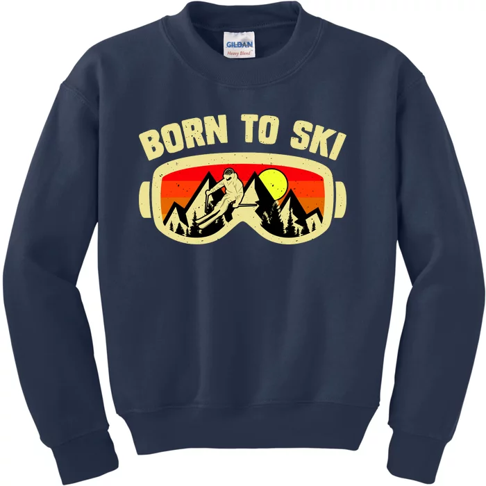 Born To Ski Kids Sweatshirt