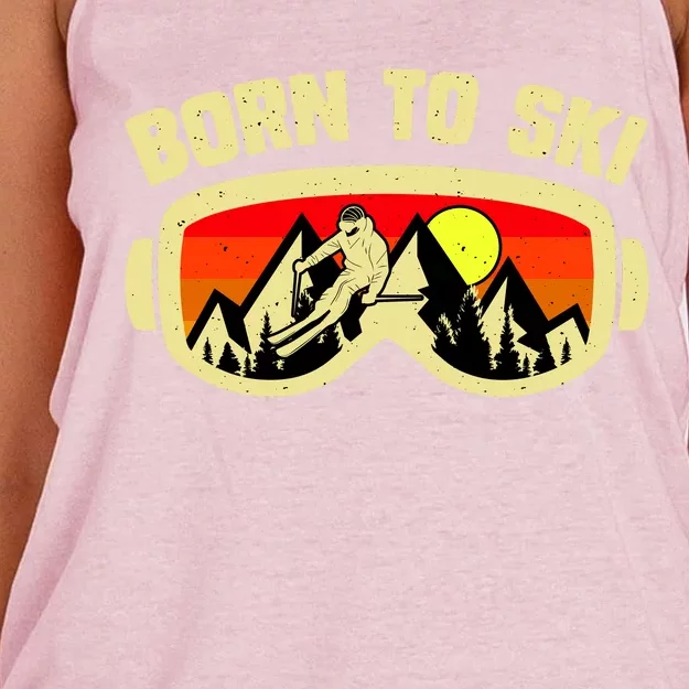 Born To Ski Women's Knotted Racerback Tank