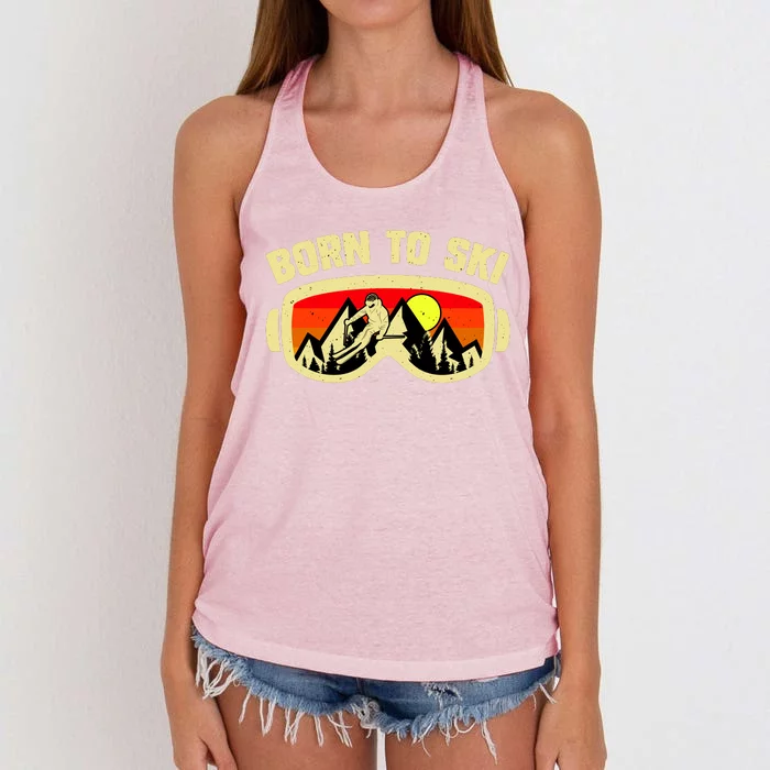 Born To Ski Women's Knotted Racerback Tank