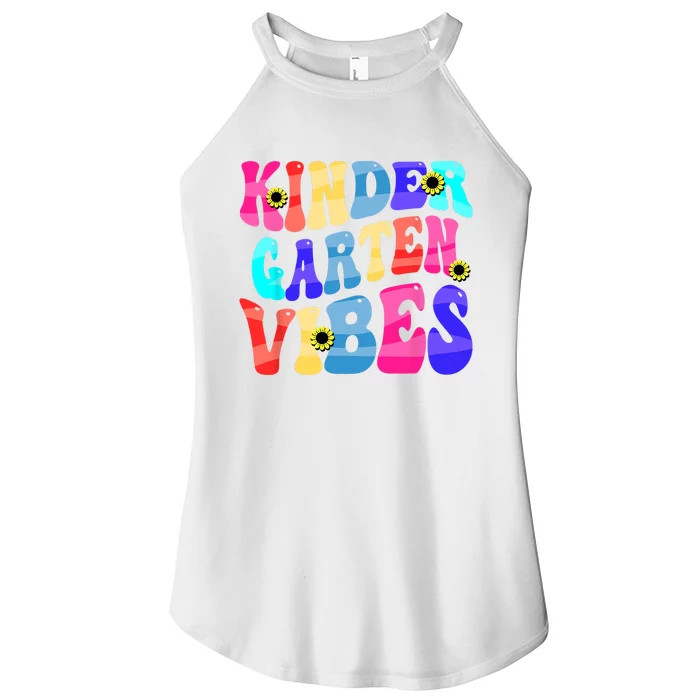 Back To School Kindergarten Vibes Retro Teacher Women Women’s Perfect Tri Rocker Tank